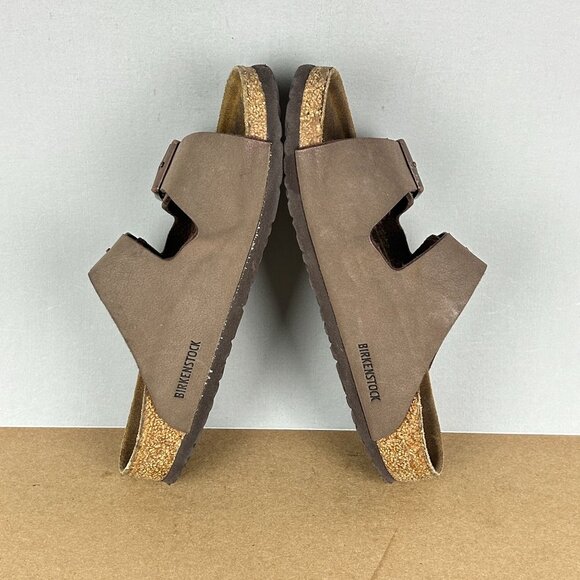 Birkenstock Arizona Two Strap Leather Sandals Kids 2 Brown Slide Casual Comfort - Picture 6 of 9